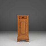 Elegant Art Deco wooden nightstand with drawer, France 1930s