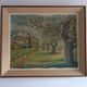 Large oil on canvas landscape of St Paul de Serre signed R. CAZ.