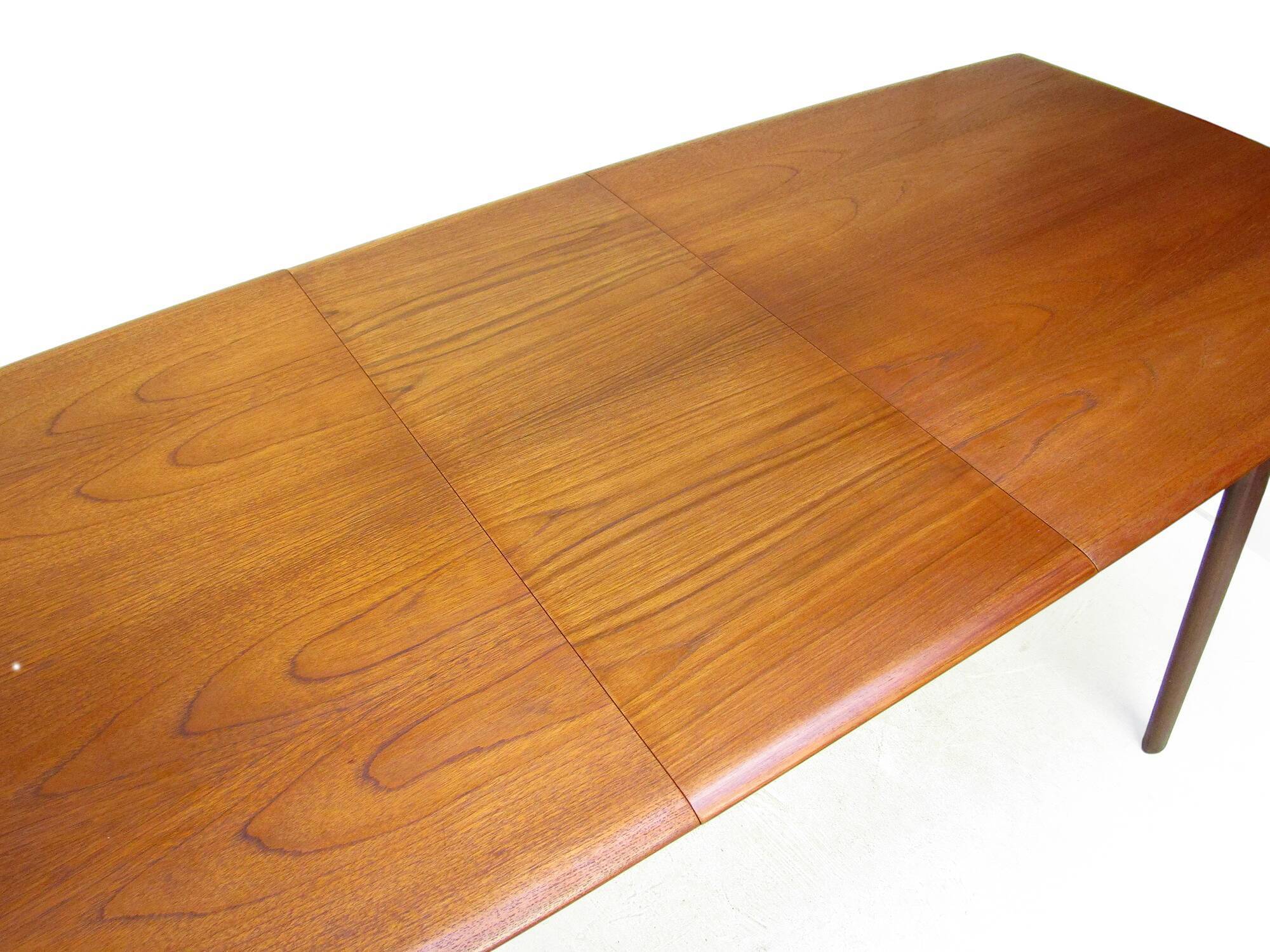 Narrow 1960s Danish Extending Table In Teak By Arne Hovmand Olsen