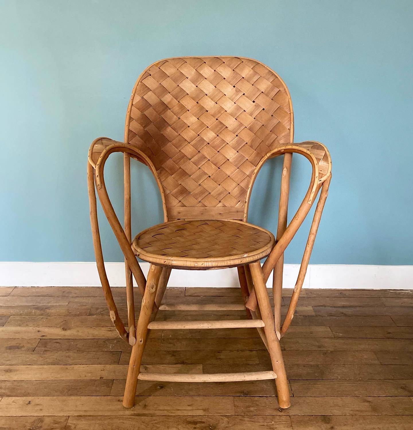 Chestnut armchair called “Le Corbusier”