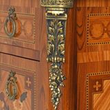 Transitional style commode in marquetry