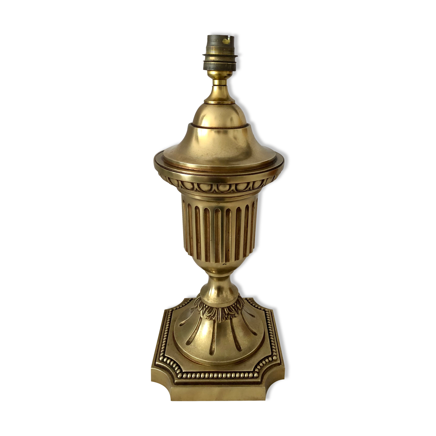 Lamp foot in retro American bronze vintage year 50.