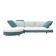 1980s B&b Italia Antonio Citterio Sity Sofa Sectional in Green and Eggshell
