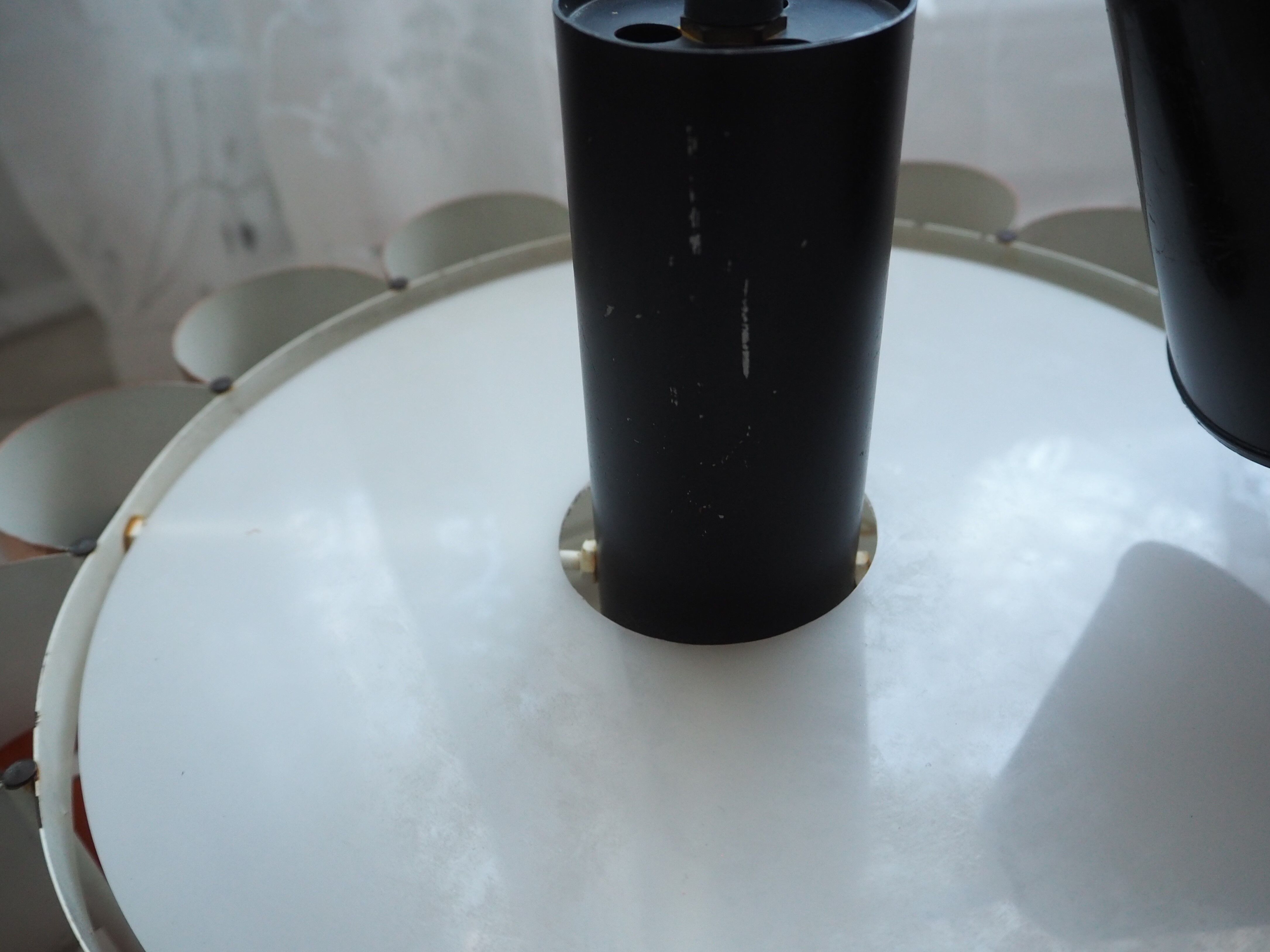 Suspension lamp from the 1960s – 1970s in copper and black metal