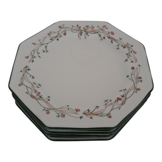 Dessert plates tableware service Johnson Brothers1980s "Eternal Beau"