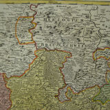 German Geographical Map Germany 18th century by Hesse J B Homann