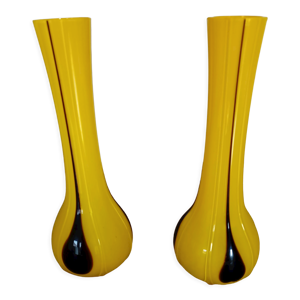 paire de vases soliflore - murano