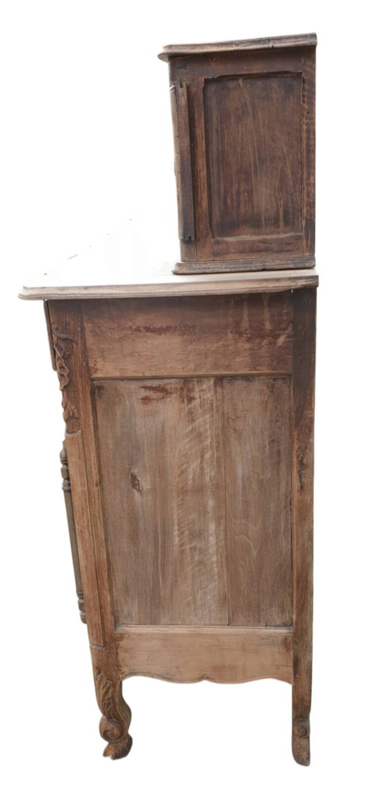 Provencal furniture in finely carved light walnut with wrought ironwork