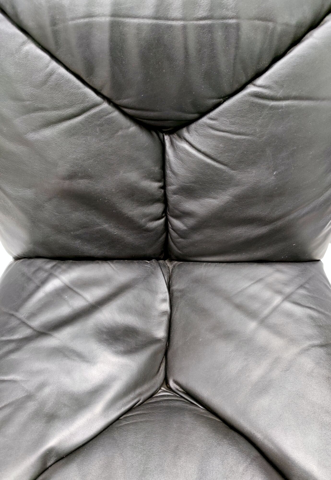 Postmodern Black Leather Office Chair by Vico Magistretti for ICF Design, 1978