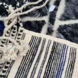 Carpet Black Handmade Wool Living Room, 260x380 cm