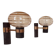 Pair of vintage wall lights, brass and amber glass, France, 1970.