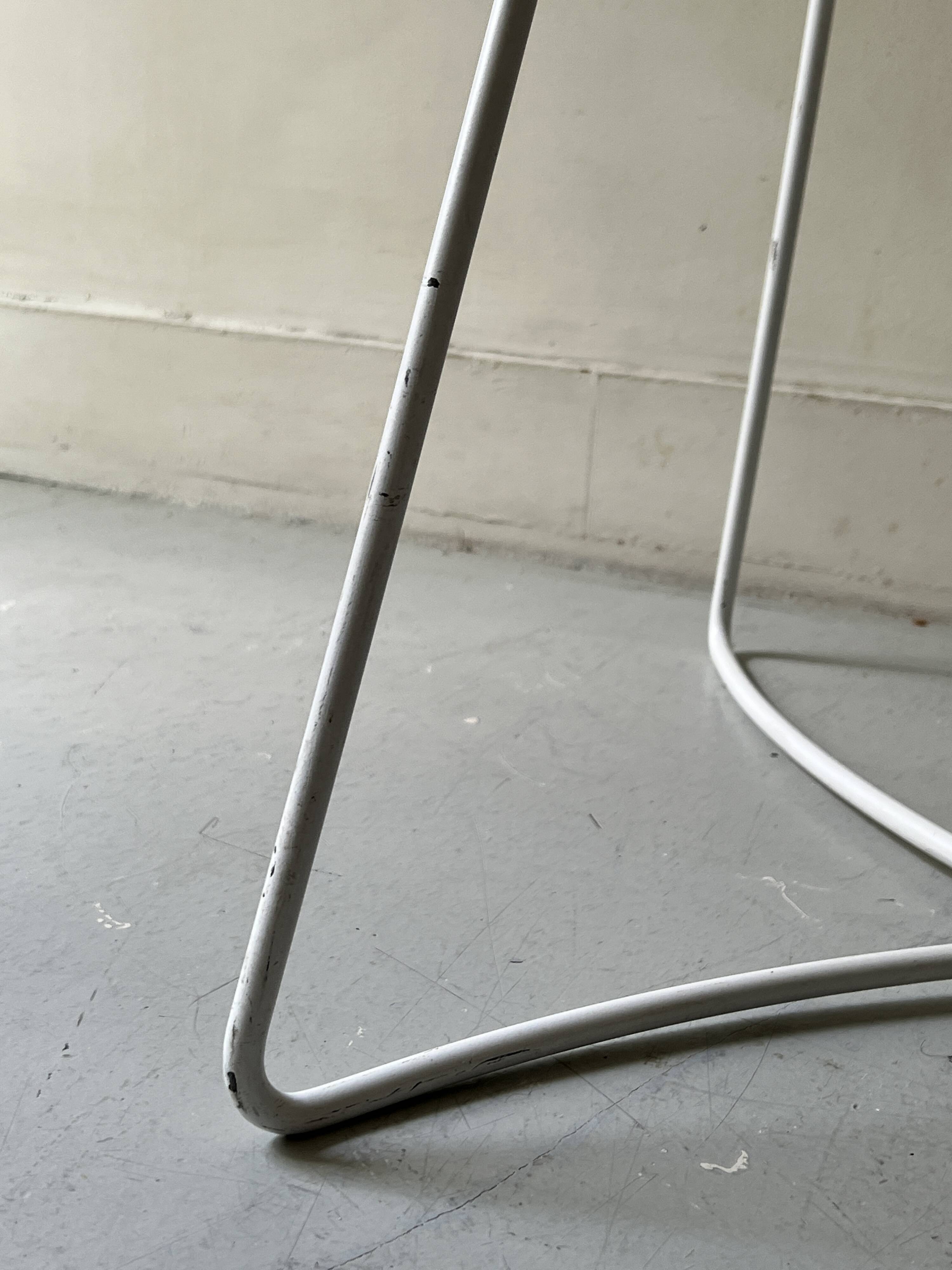 White metal bikini mesh design chair