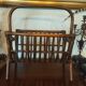 Old rattan magazine holder