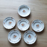 5 hollow plates and 1 faience dish from Lunéville KG Marie-Thérèse