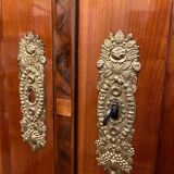 Biedermeier Armoire in Cherry, Walnut, Ebony & Brass, South Germany, 1820s