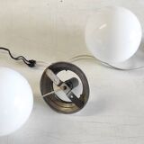 Ceiling light or table lamp with opaline globe, diameter 15 cm - mid 20th century.