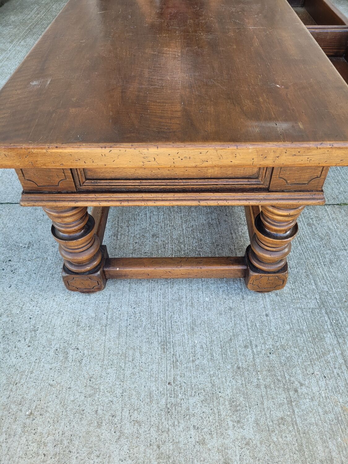 Solid oak coffee table