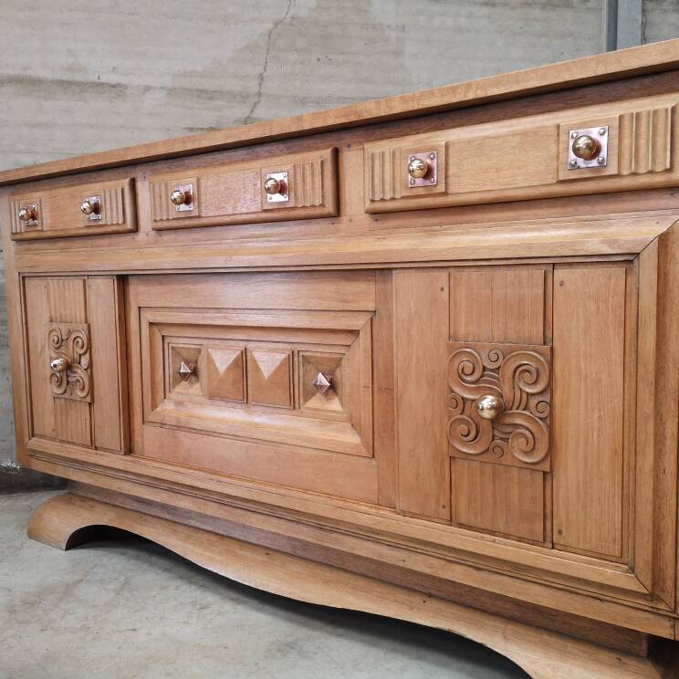 Sideboard buffet oak charles dudouyt art deco 1940