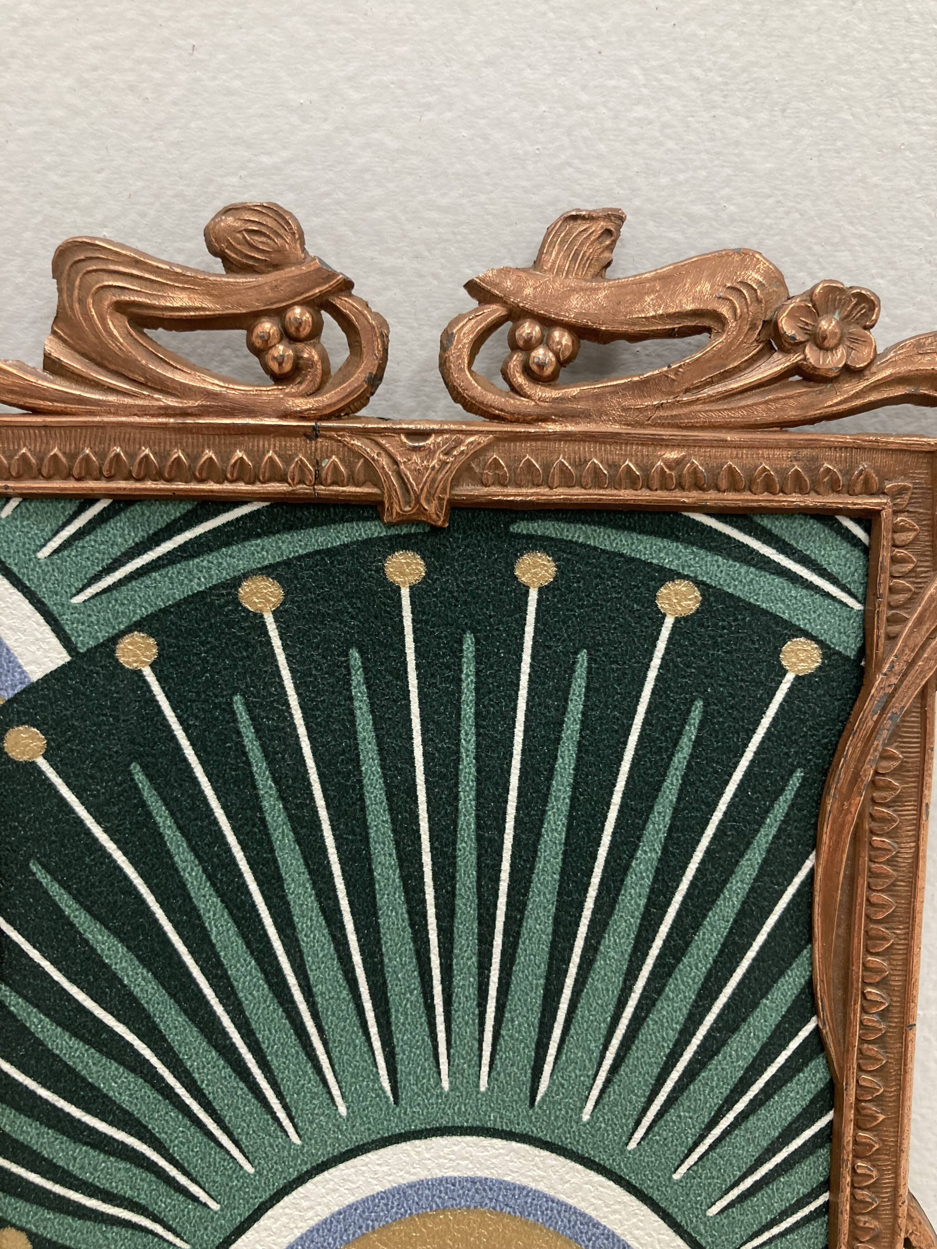 Art Nouveau copper frame