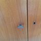 1960 plating chrome legs teak Cabinet