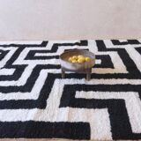 Black and White Berber Rug - 347 x 242 cm