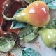 Plate slurry decoration of pears