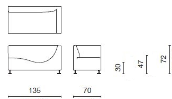 Jasper Morrison's Luxury Three Sofa for Cappellini Italy 90s