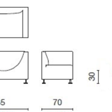 Jasper Morrison's Luxury Three Sofa for Cappellini Italy 90s