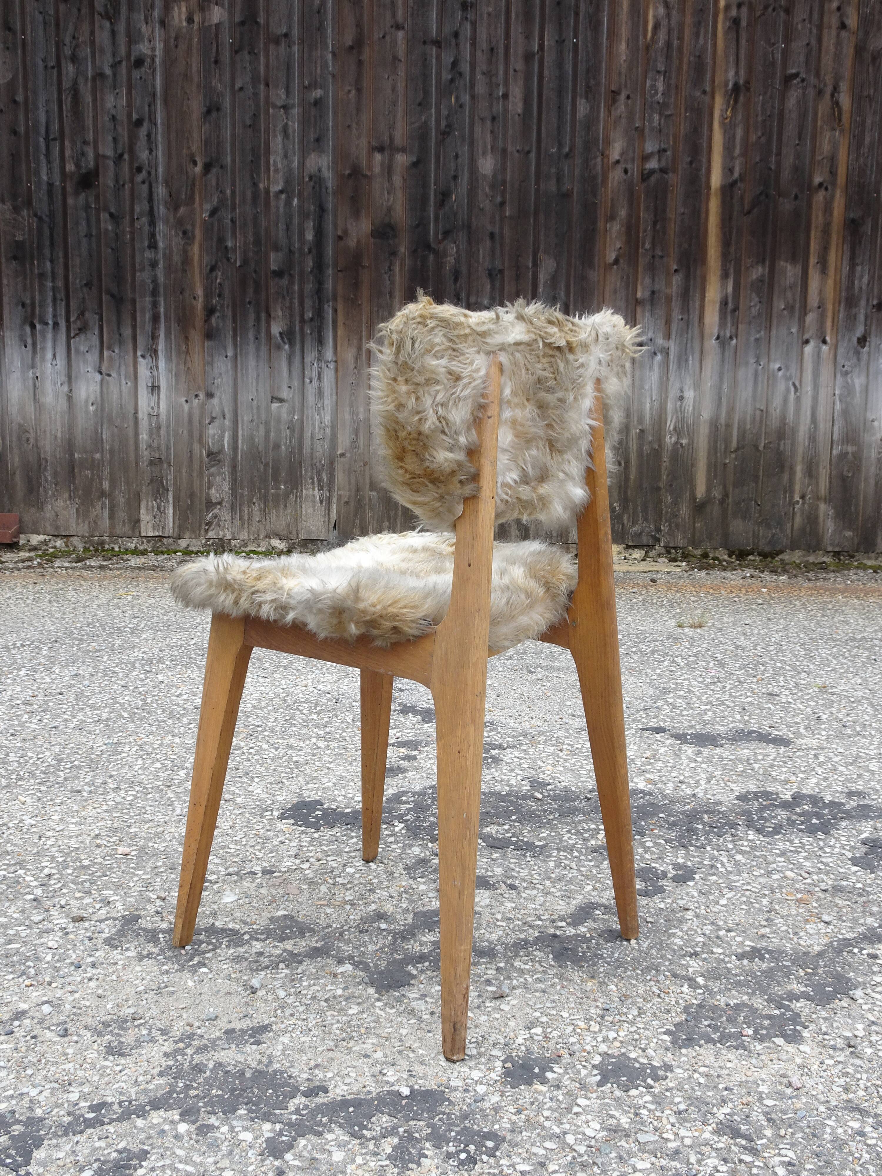 Chair by Roger Landault model 6517, Boutier edition, 1954.