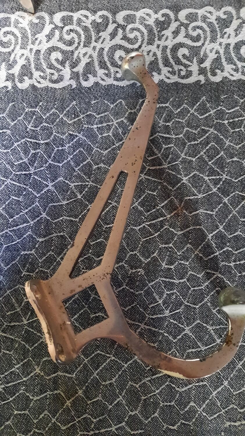 Set of 4 chrome-plated brass wall hooks