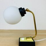 Lampe cocotte opaline laiton années 50