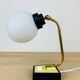 Opaline brass casserole lamp 50s