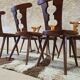 Set of 6 chairs brutalist bistro Bombenstabil year 1960