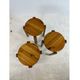 Set of three solid pine stools, 1970s.