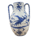 Small blue white asian vase