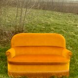 Vintage velvet bench