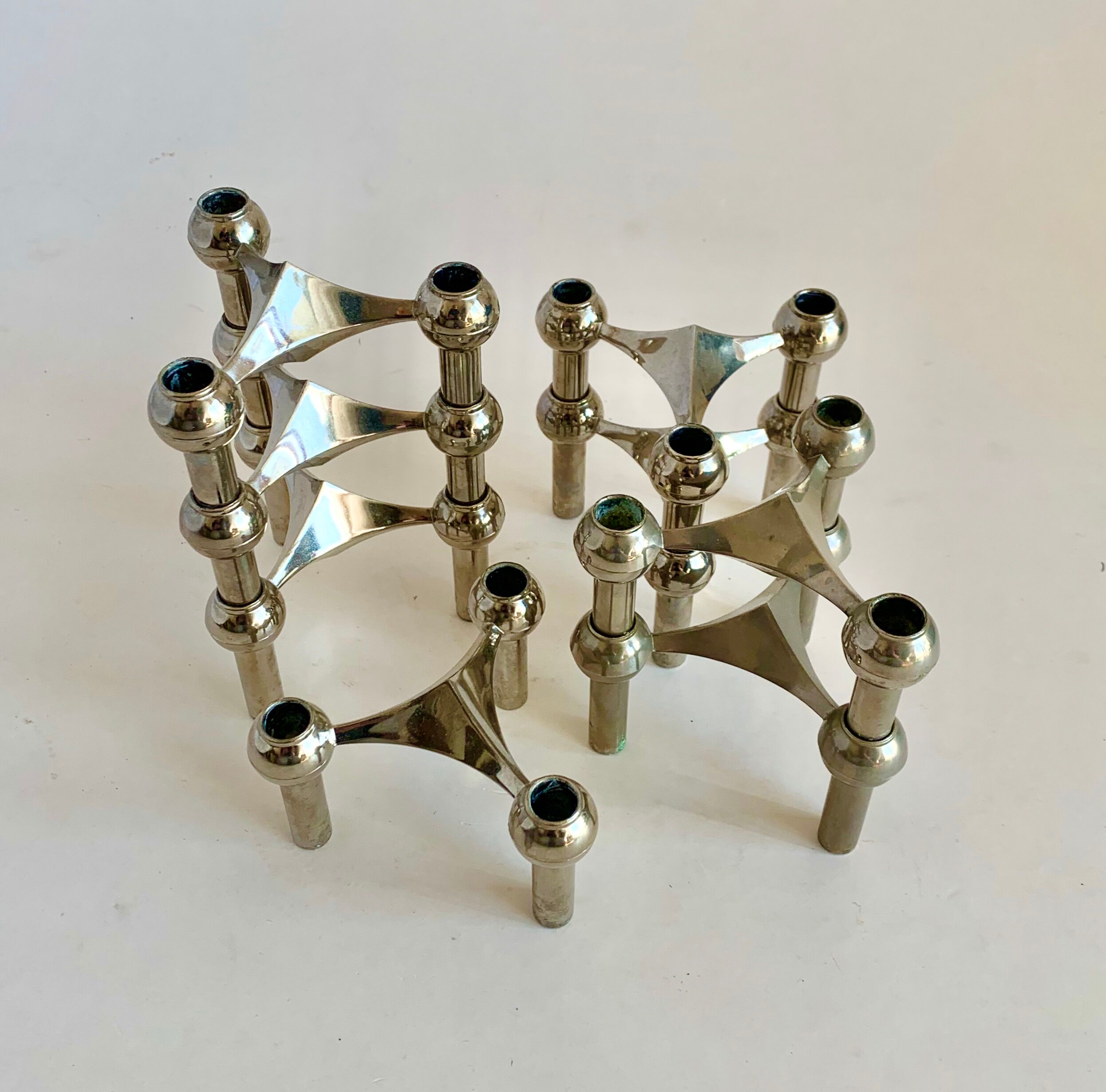 Candleholders by Fritz Nagel for BMF, 1960s, set of 8