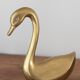 Pair of vintage brass swans