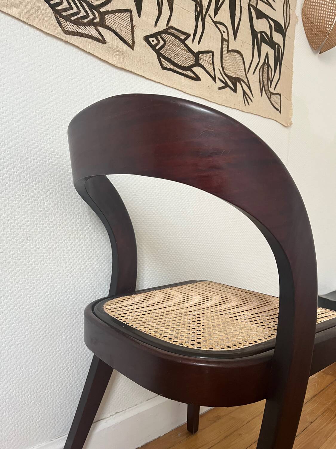 Chaise gondole cannage Baumann