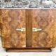 Low sideboard in black marble, Art Deco, 1930s