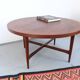 Vintage teak coffee table in 60s-70s style, retro style.
