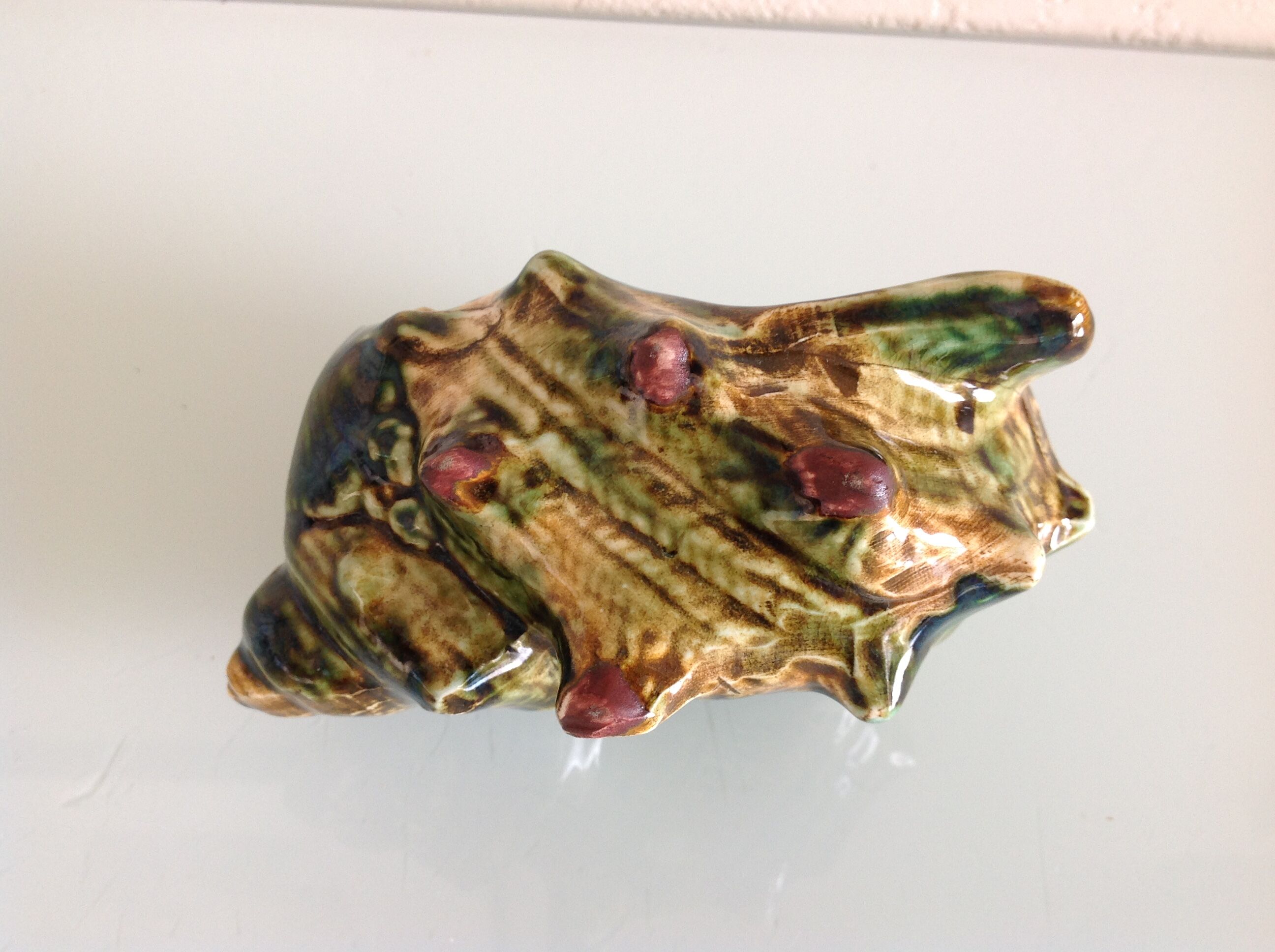 Ashtray "shell" in polychrome / vintage ceramic 50s-60s