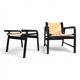 WK Möbel Leather Lounge Chair with Ottoman – Attributed to Hans Eichenberge