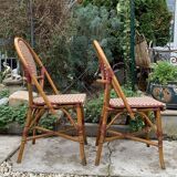 Paire d’anciennes chaises de bistrot terrasse