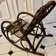 Rocking-chair bambou et rotin
