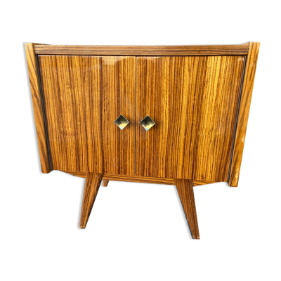 Chevet table de nuit design 1960 vintage scandinave pieds compas