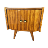 Bedside night table design 1960 vintage Scandinavian feet compass