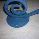 Pair of candle holders, blue torches