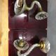 Pair of glass and gold metal sconces in the 1950s