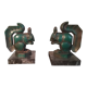 Max Le Verrier pair of Art Deco bookends "Squirrels" signed